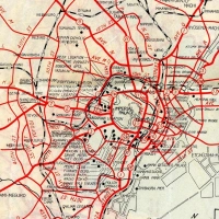 Map of American occupied Tokyo, 1948 GHQ東京占領地図