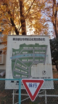 Saginomiya West Housing danchi map